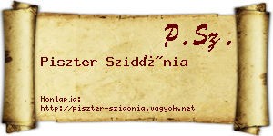 Piszter Szidónia névjegykártya